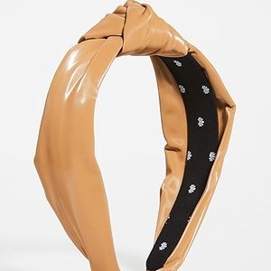 Lele Sadoughi faux leather knotted headband